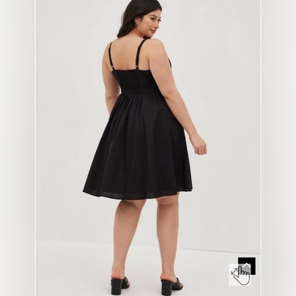 Mini Poplin Tie-Front Skater Dress - Picture 4 of 4